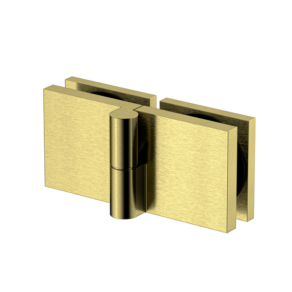 Stealth Bi-Fold Left handed Shower Hinge Raw Brushed Brass