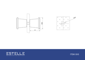 Round Door Knob  Polished Gold