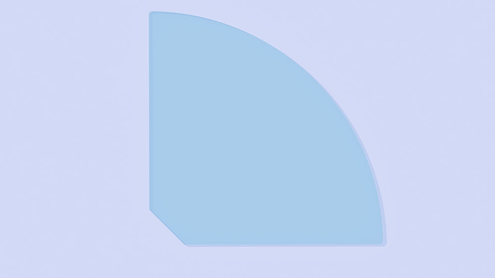 Radius Glass Shelf - ES Plain