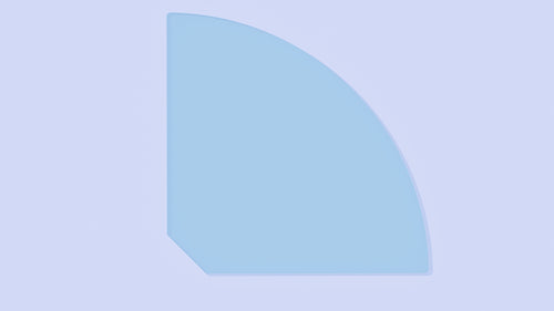 Radius Glass Shelf - ES Plain