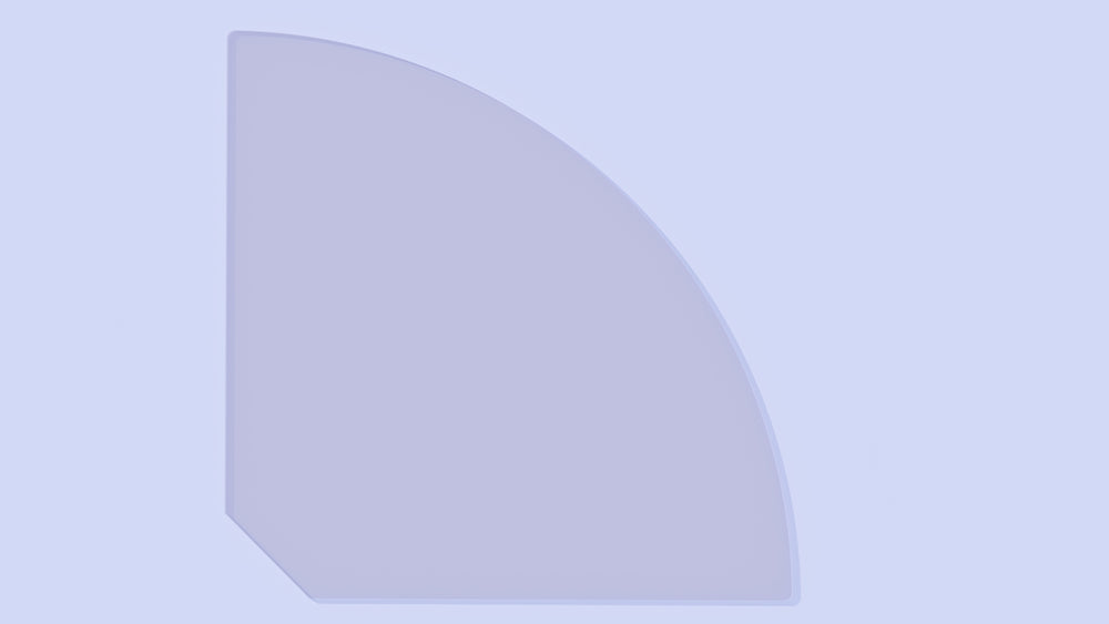 Radius Glass Shelf - Ultra Clear