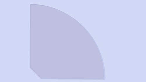 Radius Glass Shelf - Ultra Clear