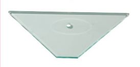 Triangular Glass Shelf with Soap Holder