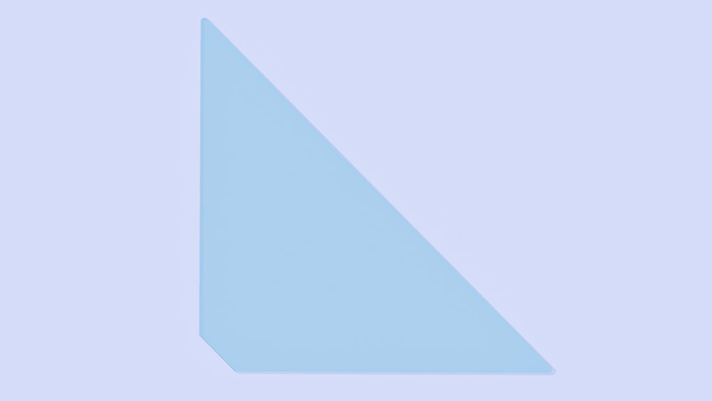 Triangular Glass Shelf - Plain