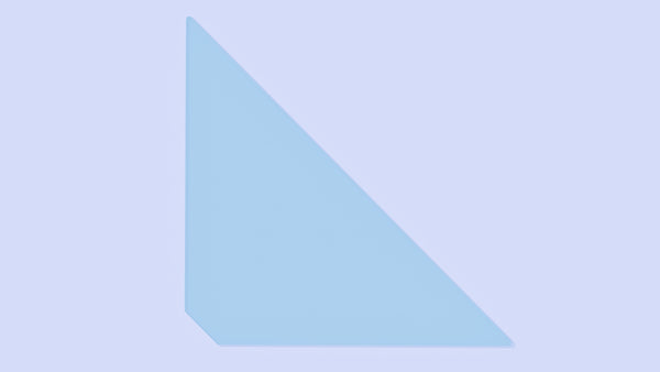 Triangular Glass Shelf - Plain