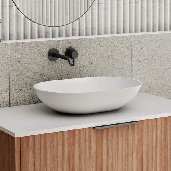 Eggshell Above Counter Basin- Matte White