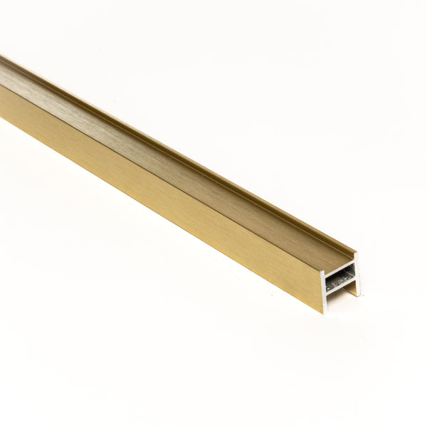 Aluminium Shower Hob System 2000mm Brushed Brass