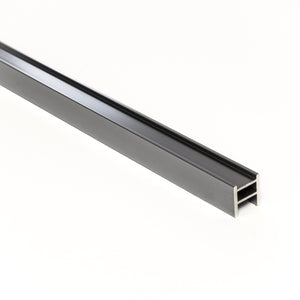 Aluminium Shower Hob System 2000mm Brushed Gun Metal