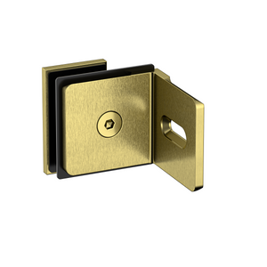 Stealth Wall to Glass Bracket with 30mm plate Brushed Brass