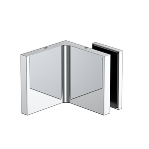 Stealth Wall to Glass Bracket with 30mm plate Polished Chrome