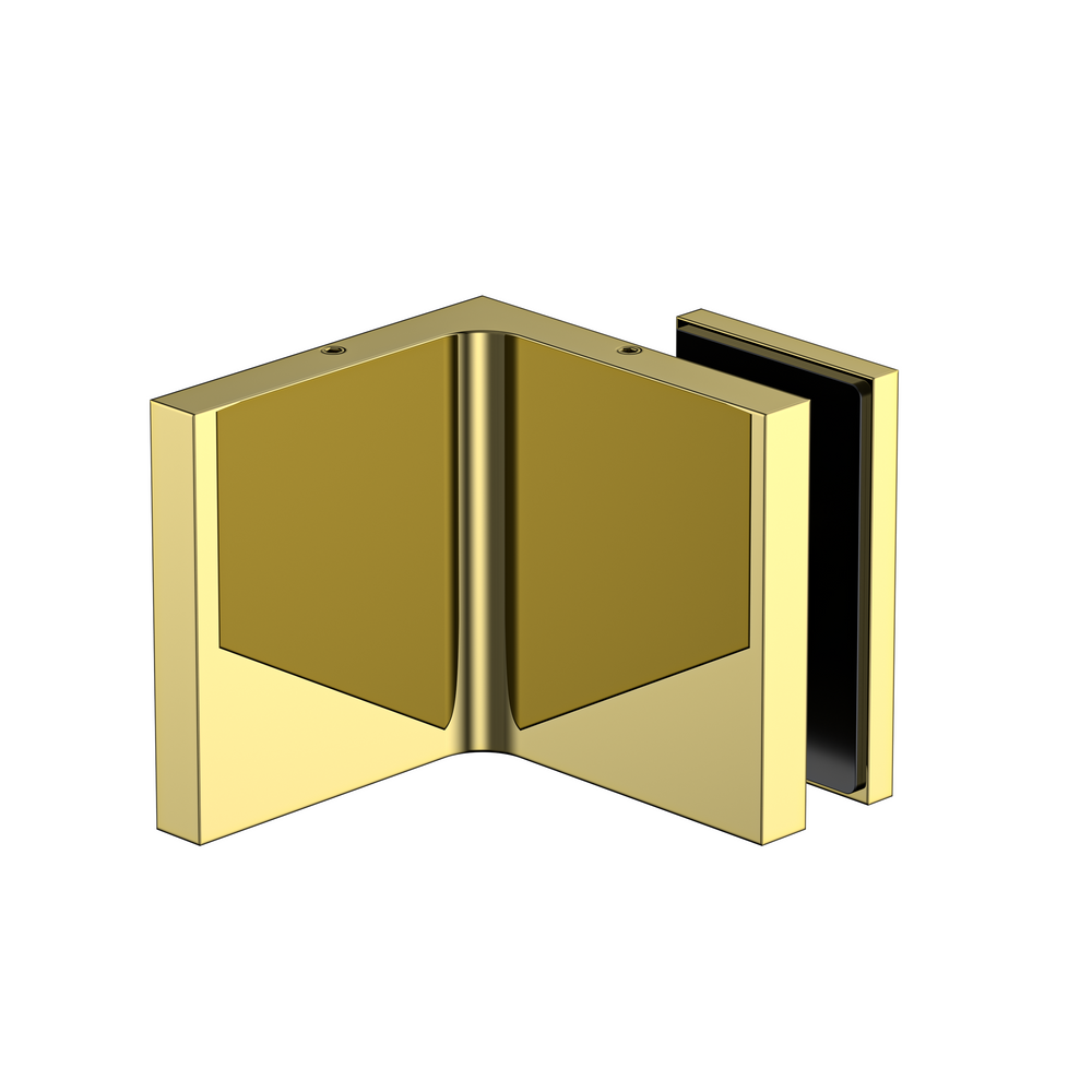 Stealth Wall to Glass Bracket with 30mm plate Polished Gold