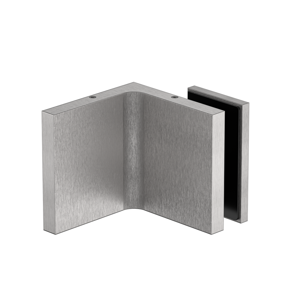 Stealth Wall to Glass Bracket with 30mm plate Satin Nickel