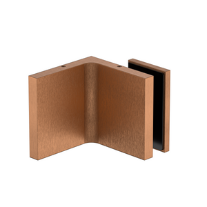 Stealth Wall to Glass Bracket with 30mm plate Brushed Rose Gold