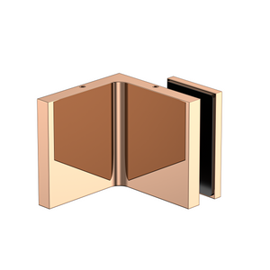 Stealth Wall to Glass Bracket with 30mm plate Polished Rose Gold