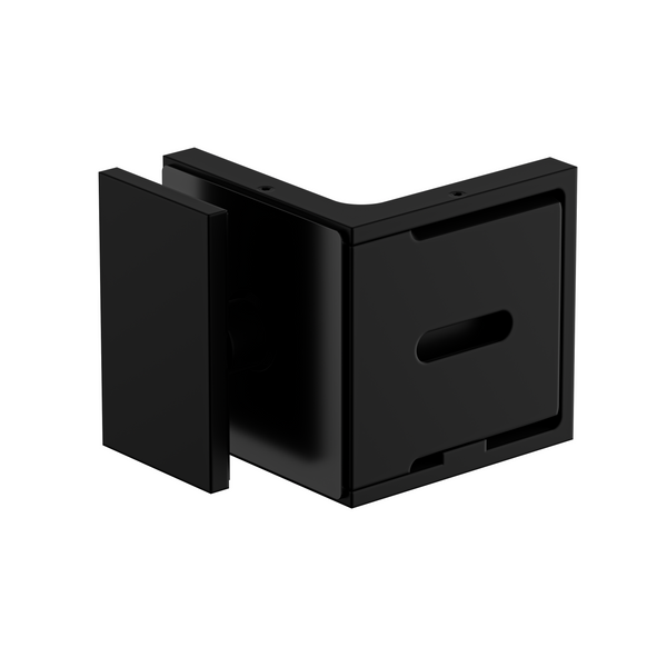 Stealth Wall to Glass Bracket with 30mm plate Matte Black