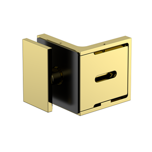 Stealth Wall to Glass Bracket with 30mm plate Polished Gold