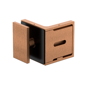 Stealth Wall to Glass Bracket with 30mm plate Brushed Rose Gold