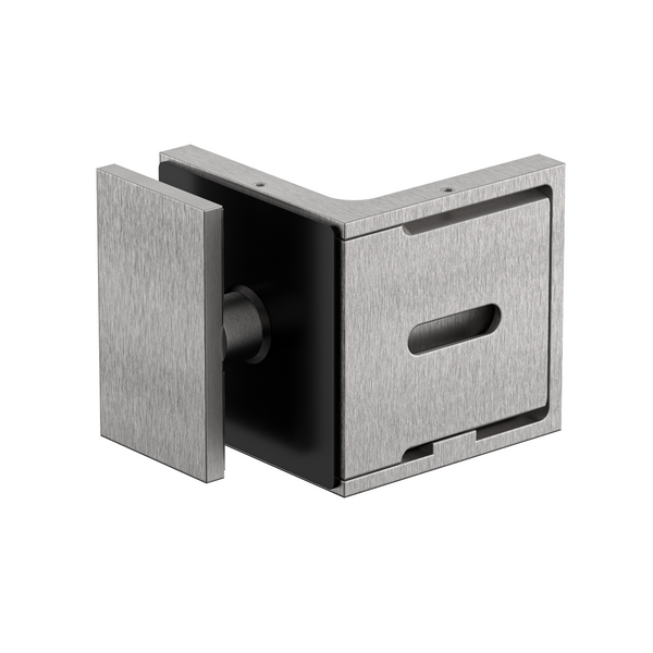 Stealth Wall to Glass Bracket with 30mm plate Satin Nickel