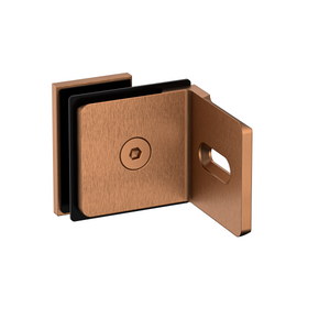 Stealth Wall to Glass Bracket with 30mm plate Brushed Rose Gold