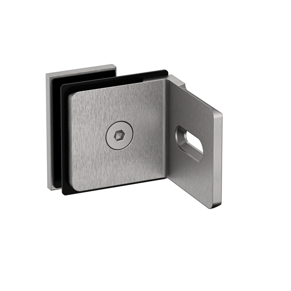 Stealth Wall to Glass Bracket with 30mm plate Satin Nickel