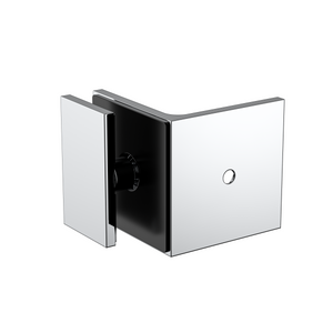 Boston Wall to Glass Bracket with 30mm Cover Plate Polished Chrome
