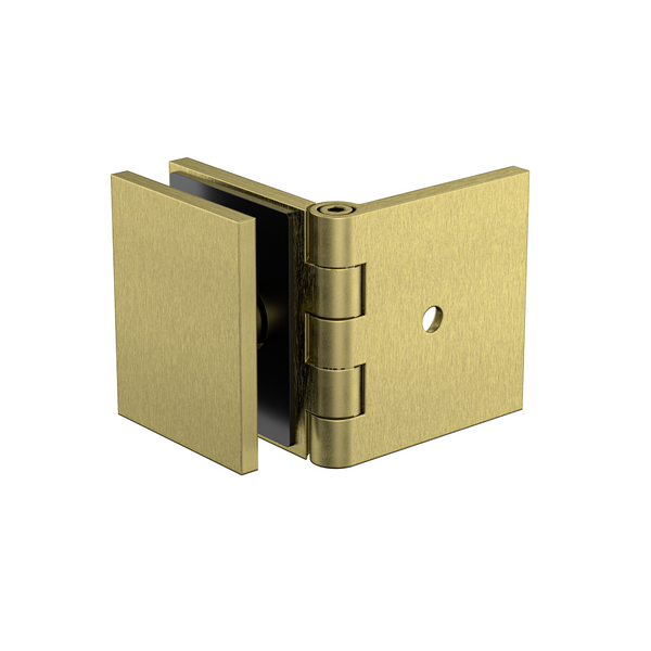Adjustable Angle Bracket with 50mm Cover Plate- Brushed Brass