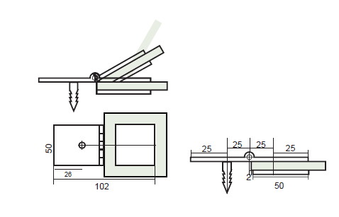 Adjustable Angle Bracket with 50mm Cover Plate- Brushed Brass