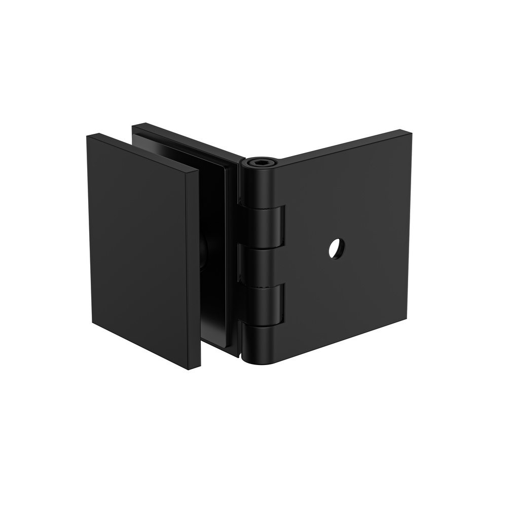 adjustable wall to glass bracket matte black