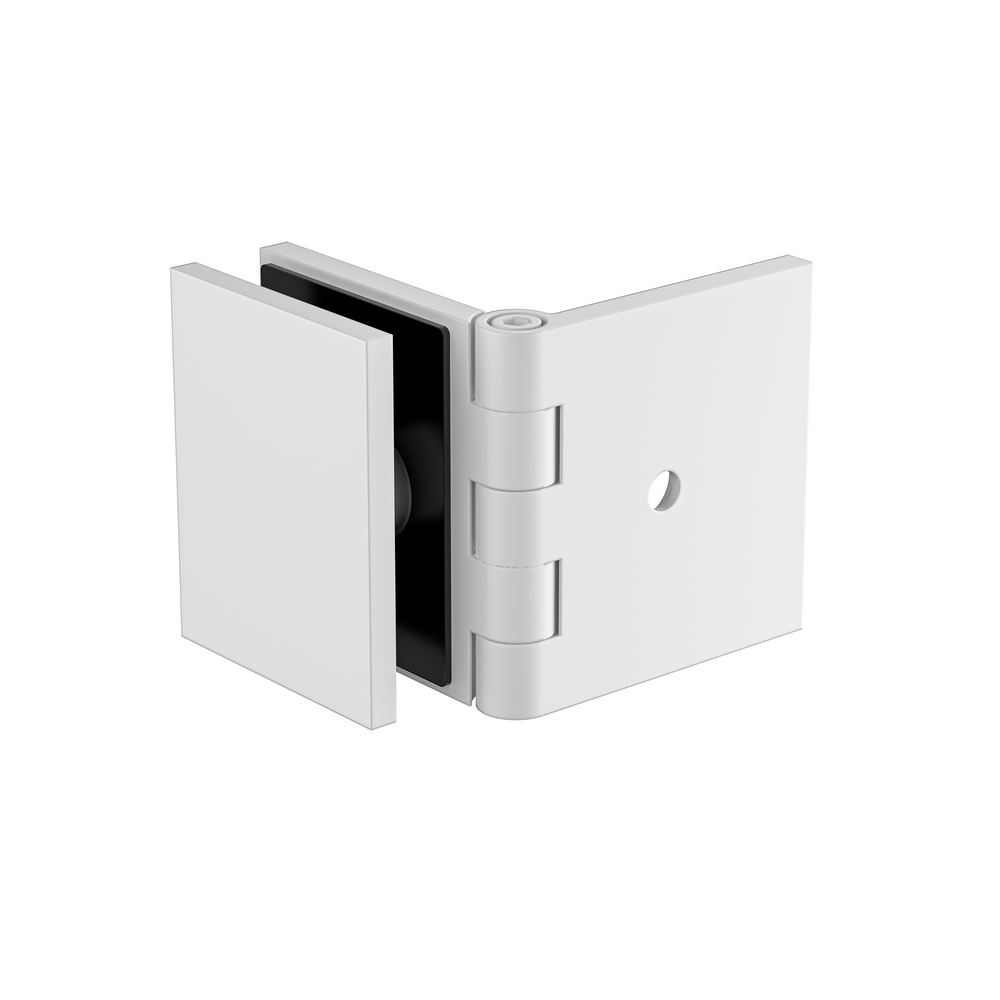 adjustable wall to glass bracket white