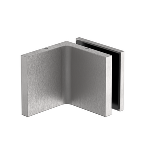 Stealth Wall to Glass Bracket with Cover Plate - Satin Nickel