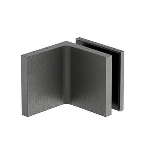 Stealth Wall to Glass Bracket with Cover Plate - Brushed Gun Metal