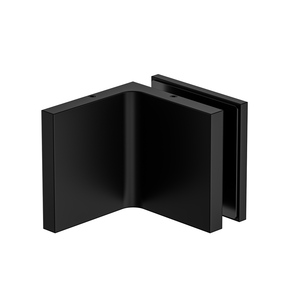 Stealth Wall to Glass Bracket with Cover Plate - Matte Black