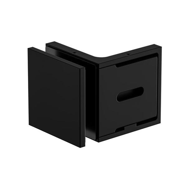Stealth Wall to Glass Bracket with Cover Plate - Matte Black
