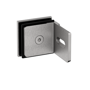 Stealth Wall to Glass Bracket with Cover Plate - Satin Nickel