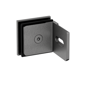 Stealth Wall to Glass Bracket with Cover Plate - Brushed Gun Metal