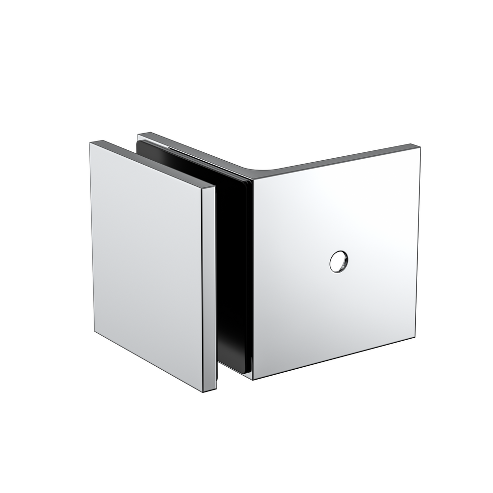 wall to glass bracket polished chrome