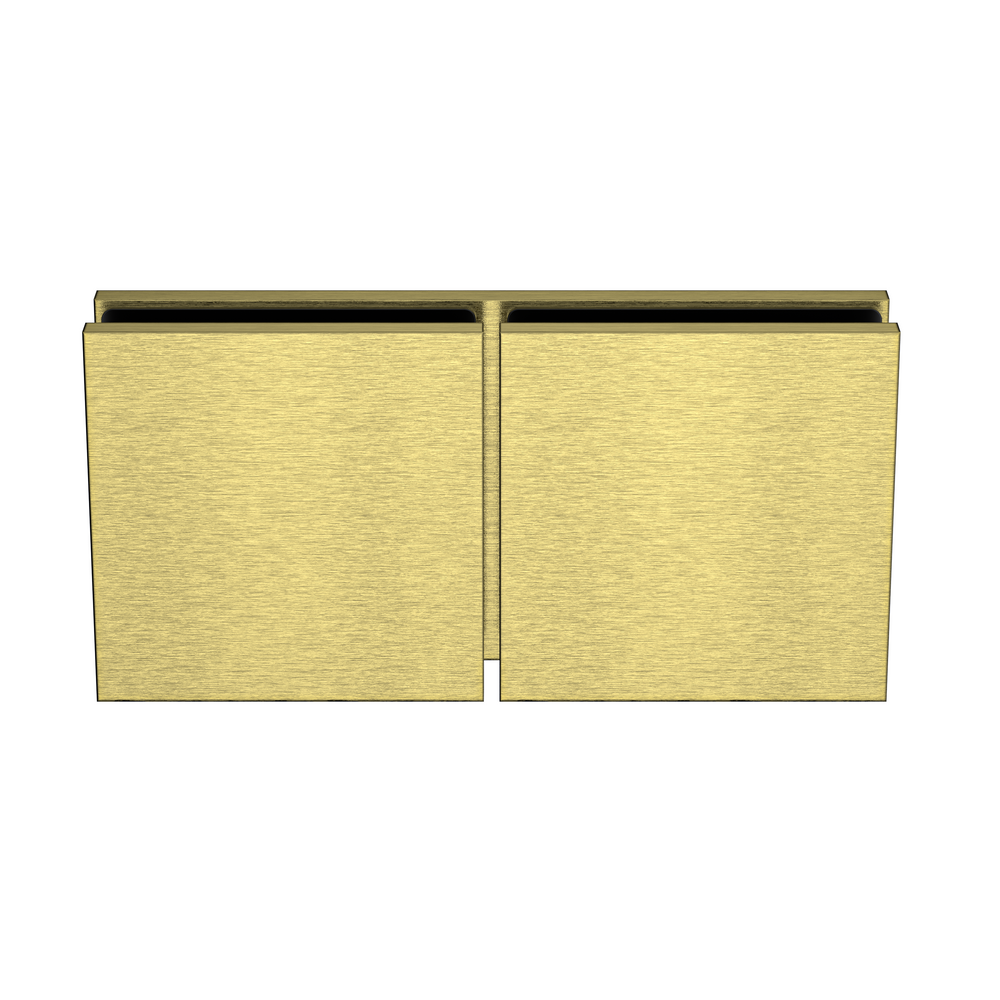 Boston Glass to Glass 180 Degree Bracket Brushed Brass