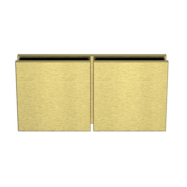 Boston Glass to Glass 180 Degree Bracket Brushed Brass