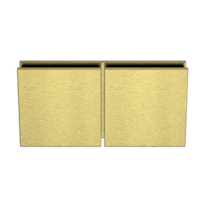 Boston Glass to Glass 180 Degree Bracket Raw Brushed Brass