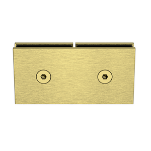 Boston Glass to Glass 180 Degree Bracket Brushed Brass