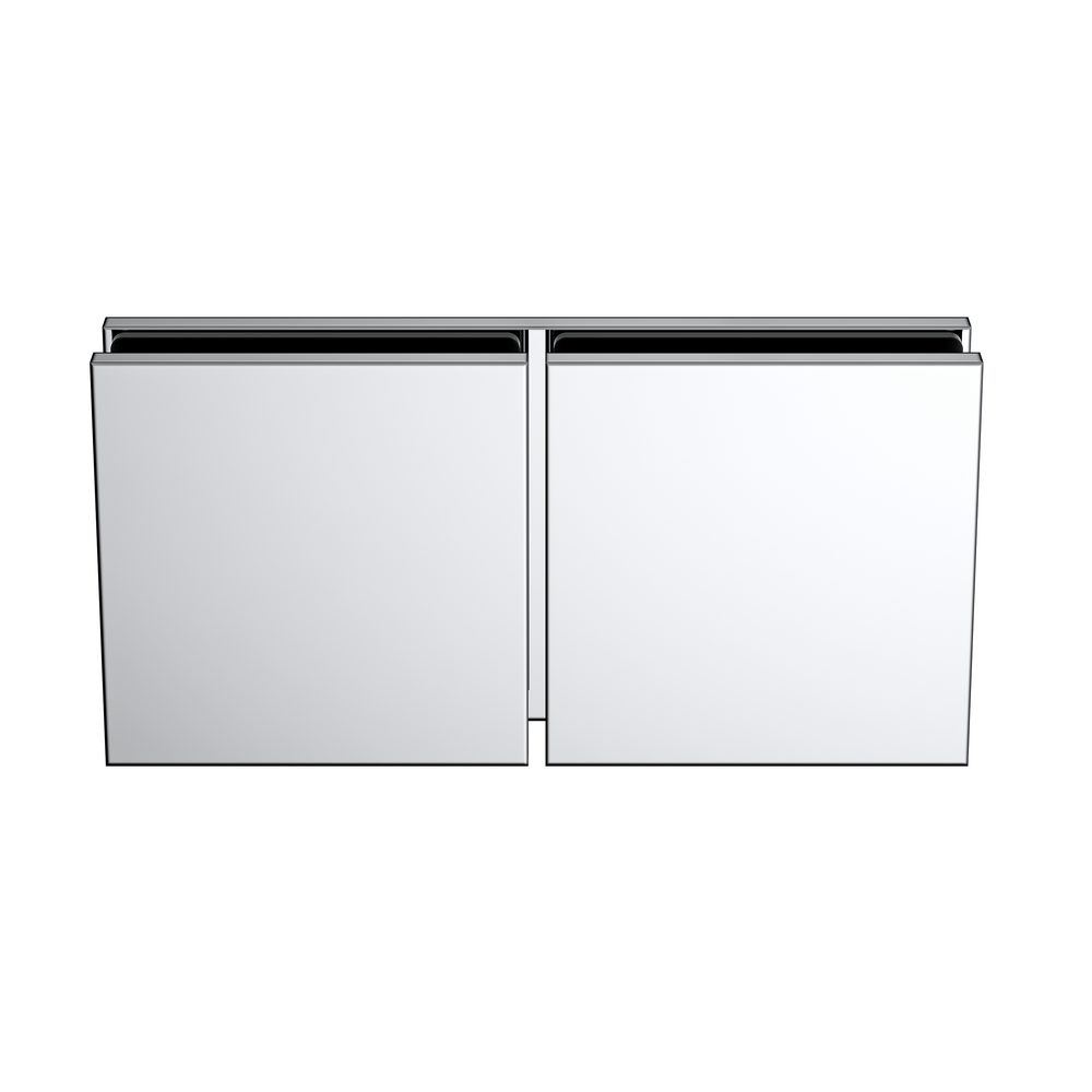 Boston Glass to Glass 180 Degree Bracket Polished Chrome