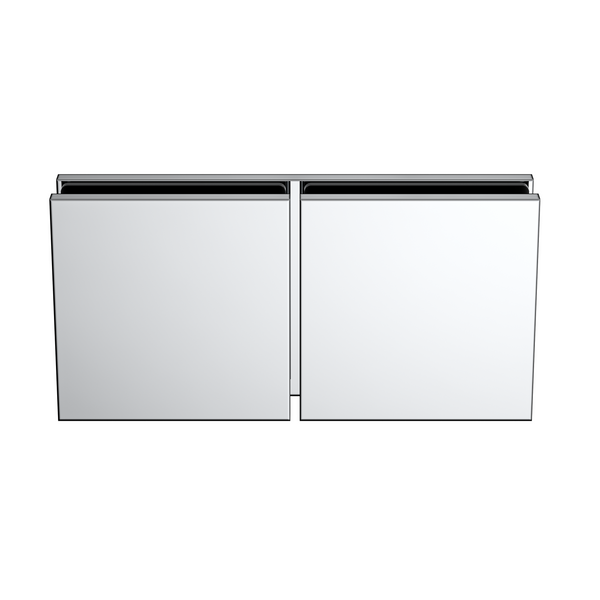 Boston Glass to Glass 180 Degree Bracket Polished Chrome