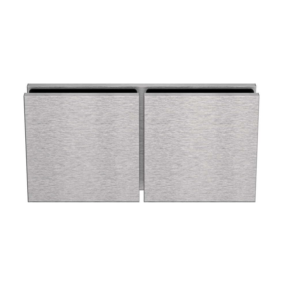 Boston Glass to Glass 180 Degree Bracket Satin Nickel