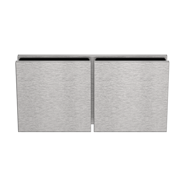 Boston Glass to Glass 180 Degree Bracket Satin Nickel