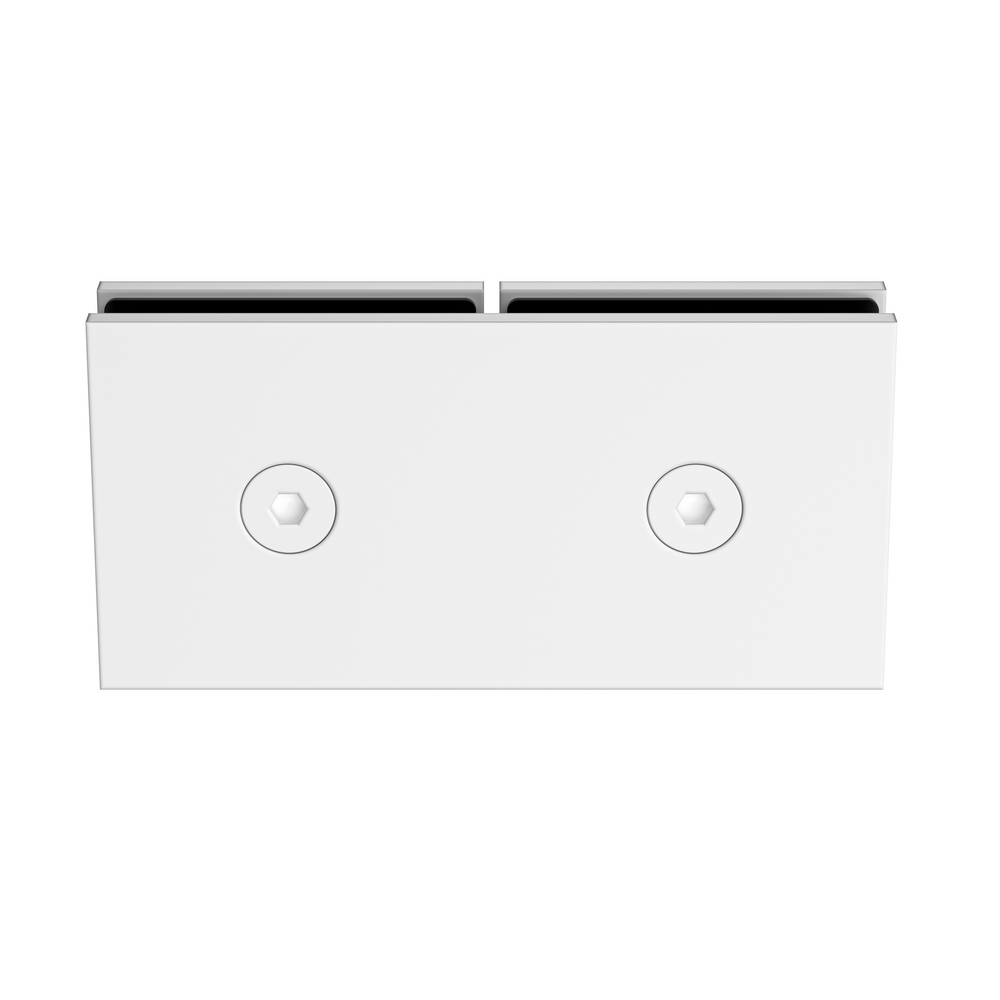 glass to glass bracket white