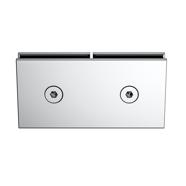 Boston Glass to Glass 180 Degree Bracket Polished Nickel