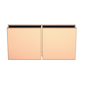 Boston Glass to Glass 180 Degree Bracket Polished Rose Gold