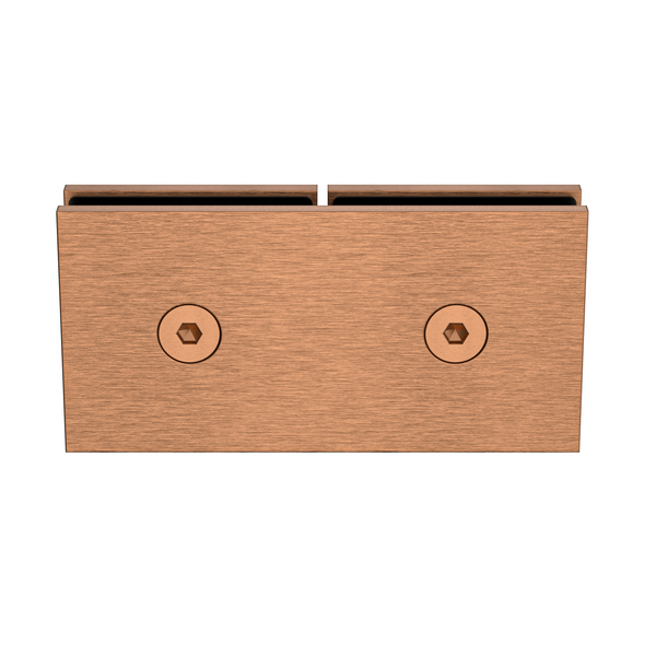 Boston Glass to Glass 180 Degree Bracket Brushed Rose Gold