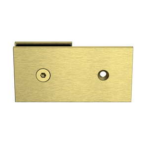 Boston Wall to Glass 180 degree Inline Bracket Brushed Brass