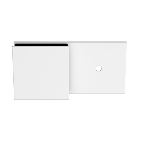 Boston Wall to Glass 180 degree Inline Bracket White